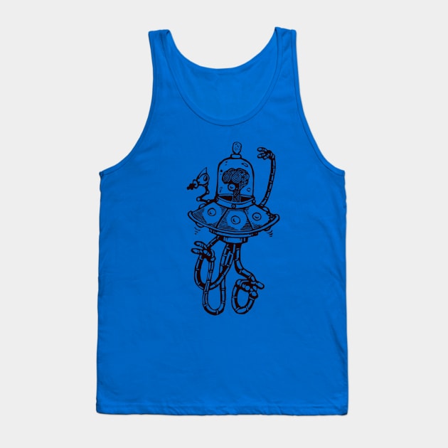 Pew Pew Alien Pew Pew Tank Top by BubbaWorldComix